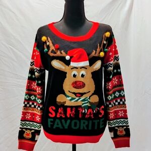Festive Reindeer Christmas Sweater
